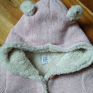 Pink sherpa-lined jacket